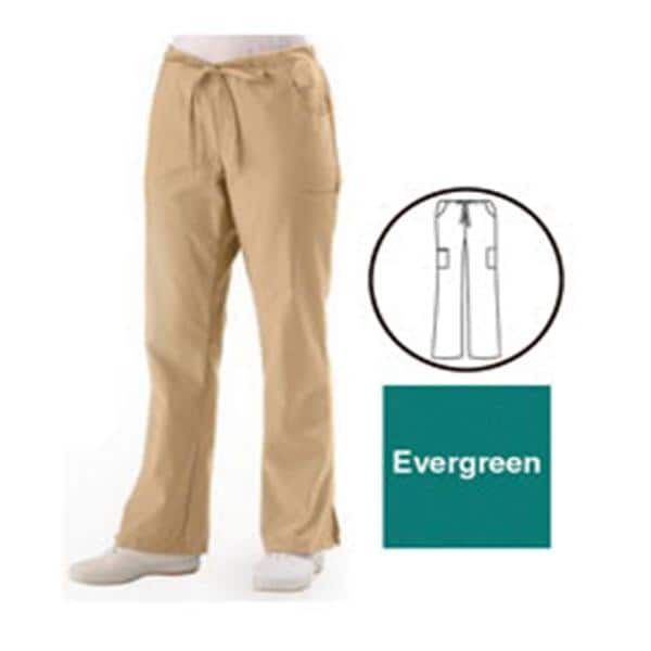 ComfortEase Scrub Pant 5 Pockets Large Evergreen Unisex Ea