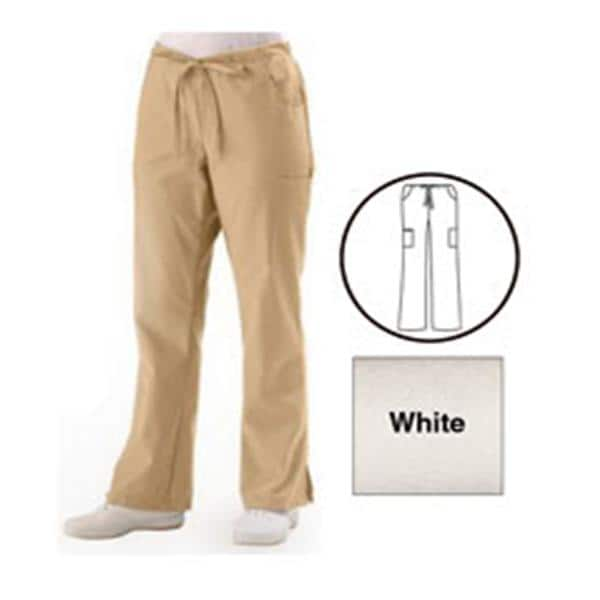 Scrub Pant 5 Pockets X-Large White Unisex Ea