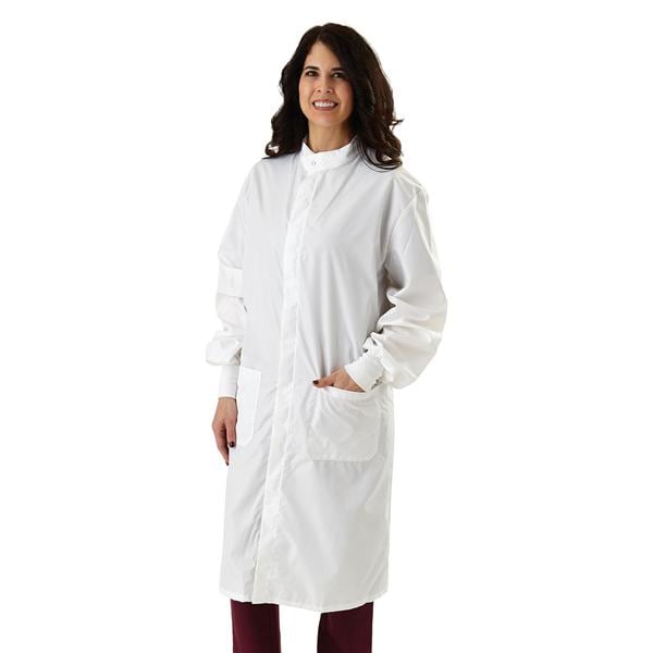 ASEP Barrier Lab Coat 2 Pockets Long Sleeves Small White Unisex Ea