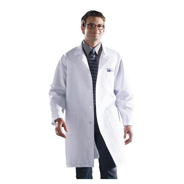 Lab Coat 3 Pockets Long Sleeves 41 in X-Large Light Blue Unisex Ea