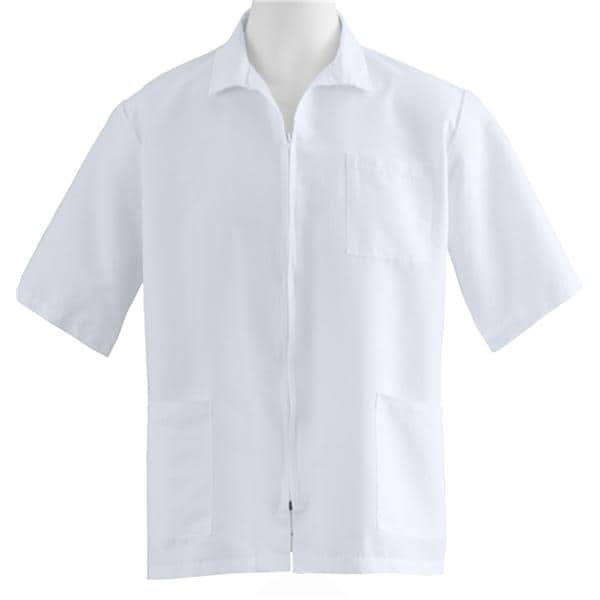 Smock 3 Pockets Short Sleeves Medium White Unisex Ea