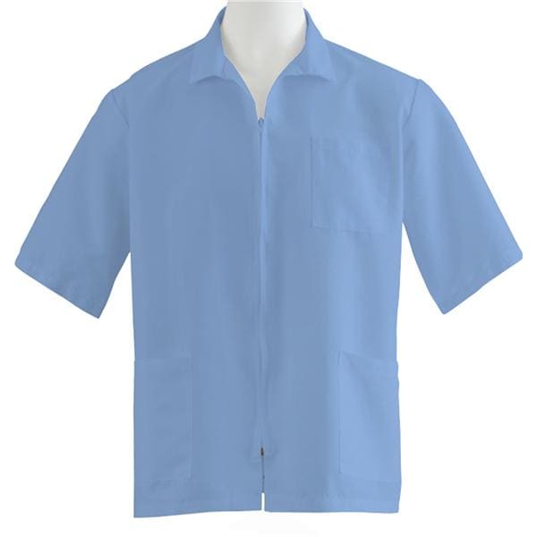 Smock 3 Pockets Short Sleeves 2X Large Light Blue Unisex Ea