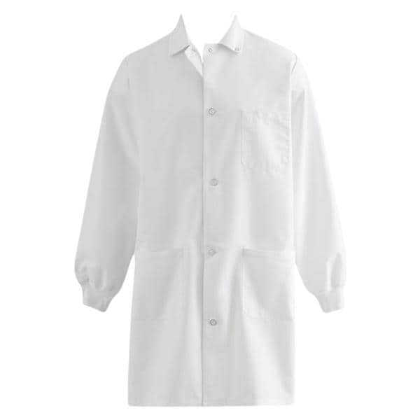 Lab Coat 2 Pockets Long Sleeves 39 in Small White Unisex Ea