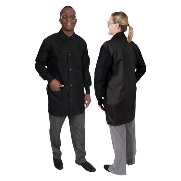 DenLine Protection Plus Mid-Length Jacket 3 Pockets 34 in X-Large Blk Unisex Ea