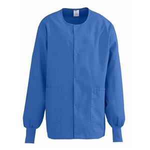 ComfortEase Warm-Up Jacket Long Sleeves / Knit Cuff Small Royal Blue Unisex Ea