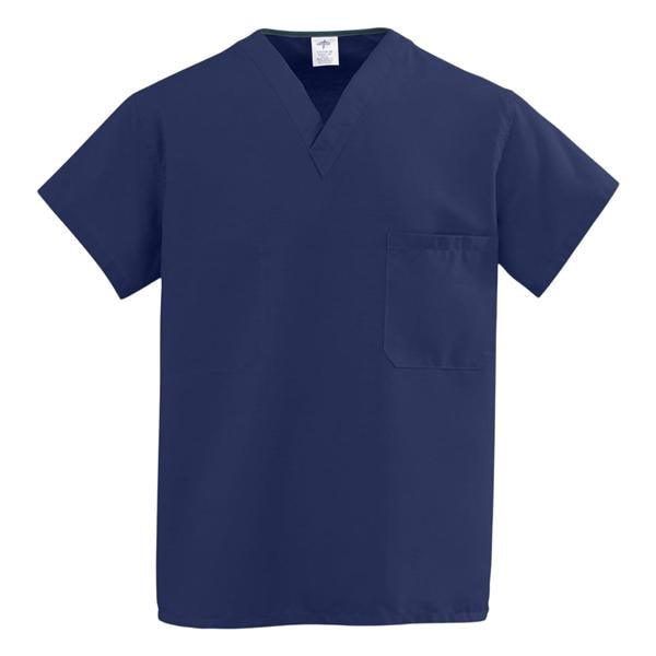 Scrub Shirt 1 Pocket Set-In Sleeves 2X Large Midnight Blue Unisex Ea