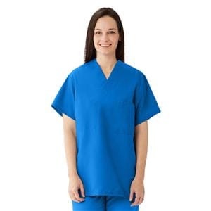 Scrub Shirt 1 Pocket Set-In Sleeves Small Royal Blue Unisex Ea