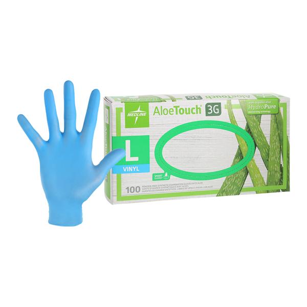 AloeTouch 3G Vinyl Exam Gloves Large Green Non-Sterile