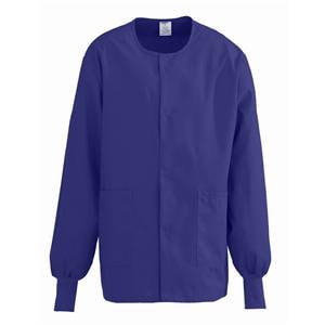 ComfortEase Warm-Up Jacket 2 Pockets Long Sleeves Large Purple Unisex Ea