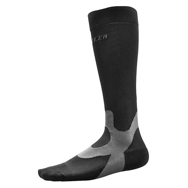 Performance Compression Socks Over-The-Calf 2XL Men 14-16/Women 15-17 Black/Gray