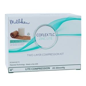 CoFlex TLC Zinc Lite Compression Bandage Elastic/Foam 4"x6yd Tan/White NS 2Rl/Bx, 8 BX/CA