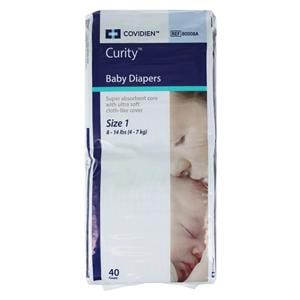 Curity Diaper Baby Heavy Size 1/Small 8-12lb 40/Pk, 8 PK/CA