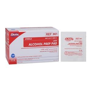 Alcohol Prep Pad 70% Isopropyl Alcohol Large 1.75x3.3