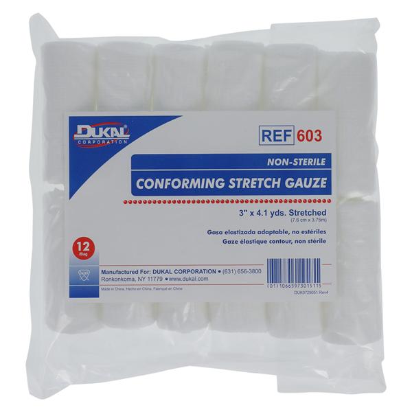 Conforming Bandage Gauze 3"x4.1yd Non-Sterile 12/Bg