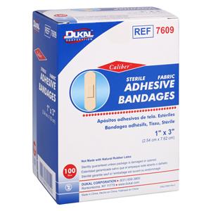 Caliber Adhesive Bandage Fabric 1x3" Tan Sterile 100/Bx