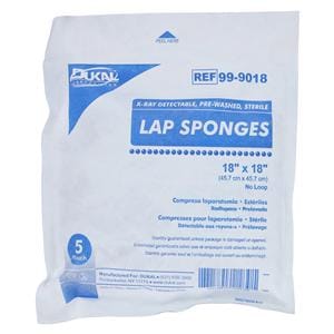 Pre-Washed Laparotomy Sponge 18x18" Sterile