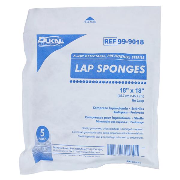 Pre-Washed Laparotomy Sponge 18x18" Sterile