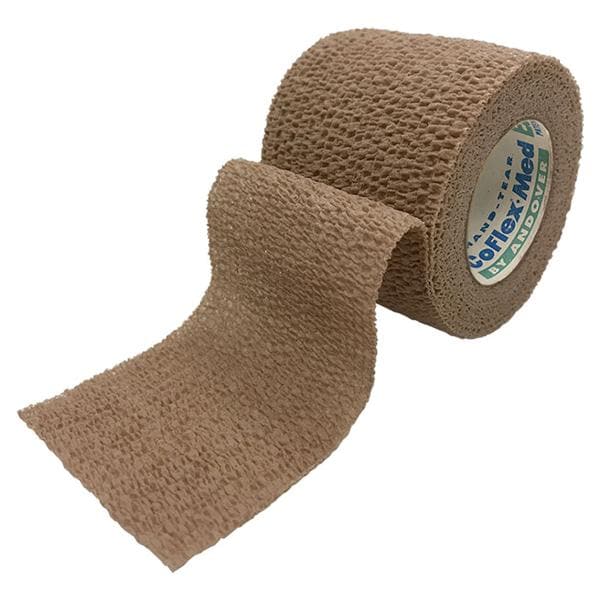 CoFlex Med Compression Bandage Elastic 1.5"x5yd Tan Non-Sterile 48/Ca