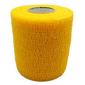 PowerFlex Compression Tape Elastic 4"x6yd Yellow Non-Sterile 12/Ca