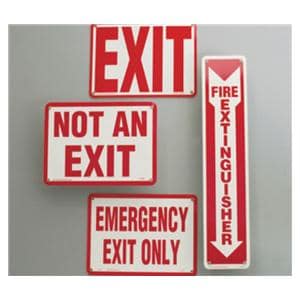 OSHA Sign Emergency Exit Only 10 in x 7 in Glow in the Dark Ea