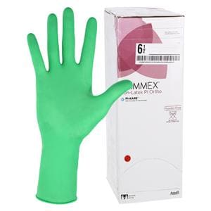 GAMMEX Non-Latex PI Ortho Polyisoprene Surgical Gloves 6.5 Standard Light Green