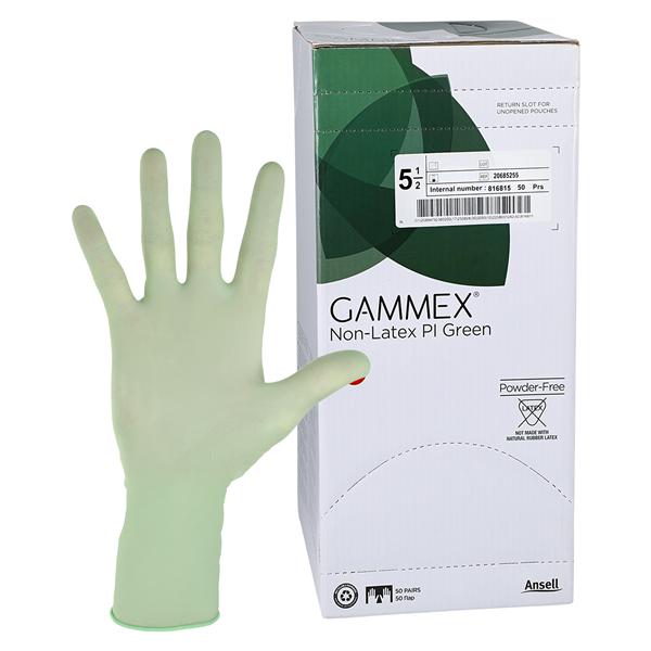 Gammex Polyisoprene Surgical Gloves 5.5 Green, 4 BX/CA