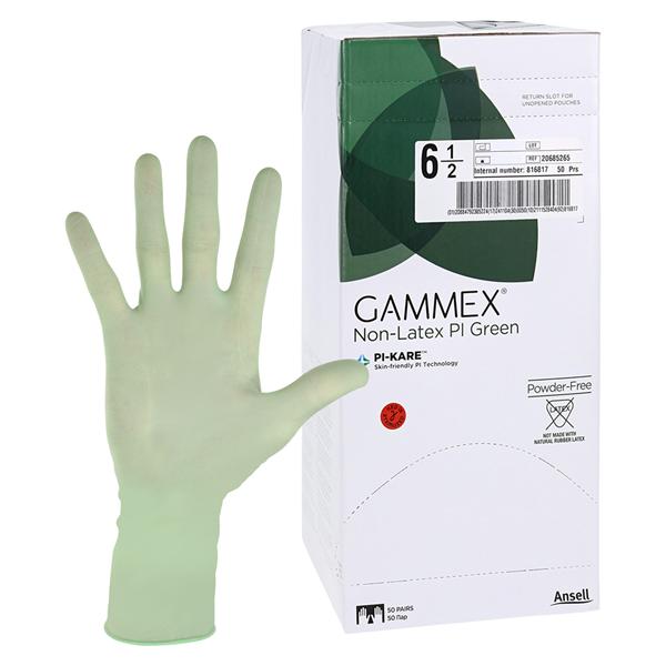 Gammex Polyisoprene Surgical Gloves 6.5 Green, 4 BX/CA