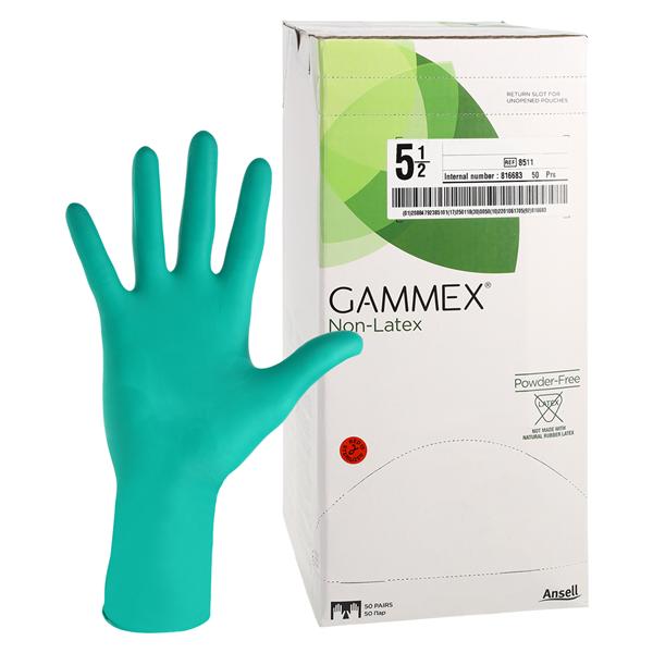 Gammex Neoprene Surgical Gloves 5.5 Green, 4 BX/CA