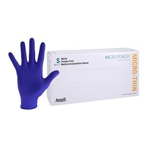 Micro-Touch Micro-Thin Nitrile Exam Gloves Small Blue Non-Sterile