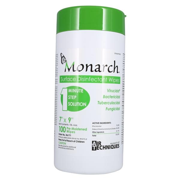 Monarch Disinfectant Wipes X-Large Canister 100/Cn