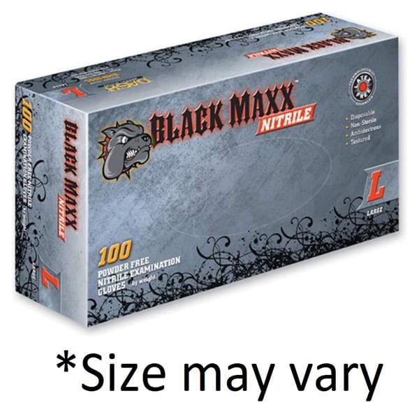 Black Maxx Nitrile Exam Gloves XX Large Black Non-Sterile