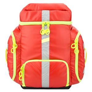 G3 Clinician Jump Bag Pack 7x19x22" Red/Yellow Zipper Closure Mld Shldr Strp