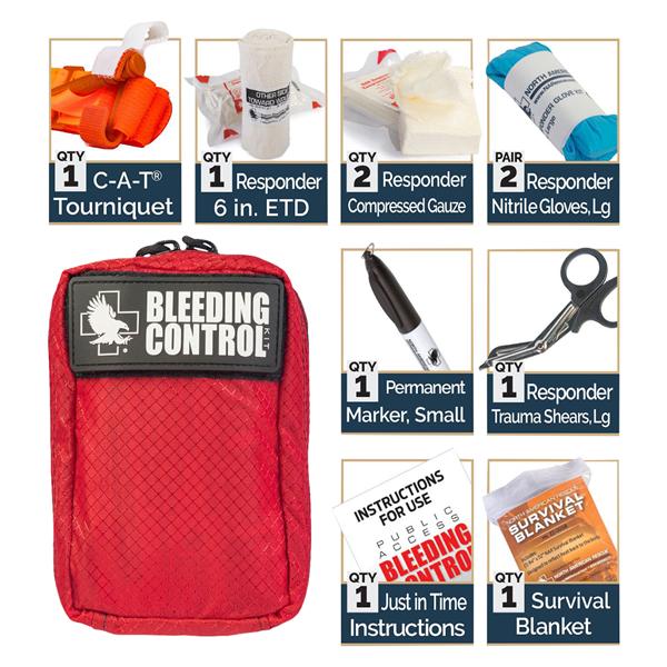 Public Access Bleeding Control Basic Kit Red