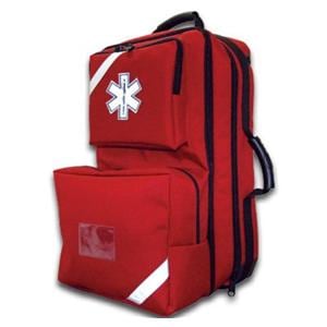 AED Backpack 14x6x24" Red Zipper Closure Load-Bearing Strap