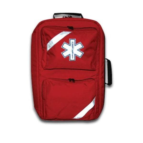 Urban EMS Backpack 11x8x20" Red Zipper Closure 2 Lthr Cry Hndls/Pd Sholder Strp