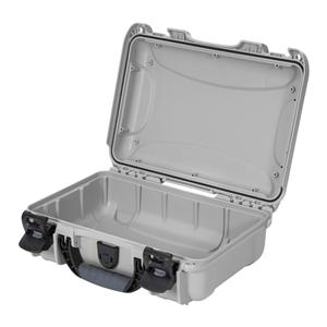 Model 909 Waterproof Case 12.6x9x4.4" Silver Latch Closure Sft Grp/Hndl