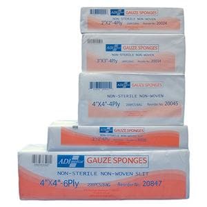 ADI Medical Rayon/Polyester Gauze Sponge 4x8" 4 Ply Non-Sterile Non-Woven