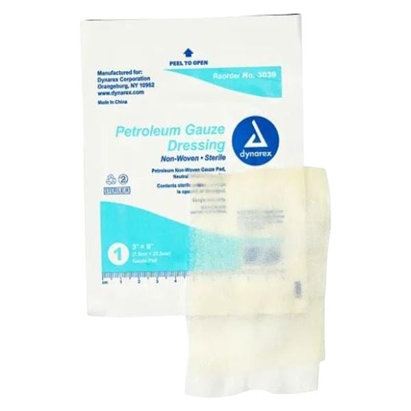 Dynarex Gauze Gauze Dressing 3x9" Sterile Non-Adhesive