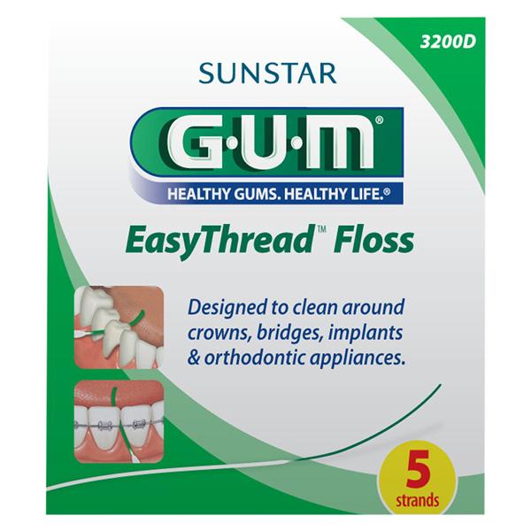 GUM EasyThread Floss Threader Sample Pack 5/Package 100/Bx