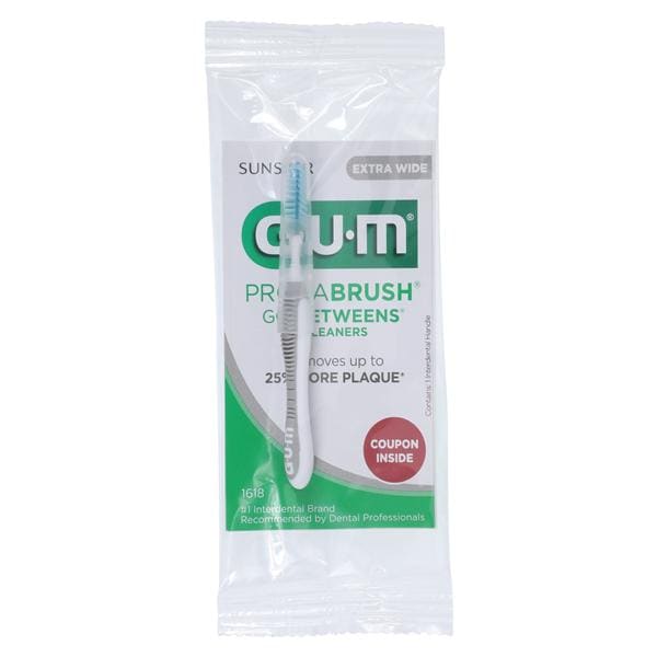 GUM Proxabrush Go-Betweens Interdental Brush Extra Wide Grey Patient Pack 36/Bx