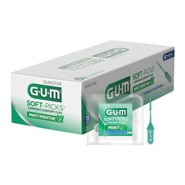 GUM Soft Picks Gum Care Sample Fresh Mint 72Pk/Bx