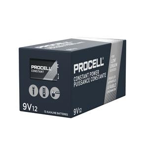 Procell 9 Volt Alkaline Battery 12/Pk, 6 PK/CA