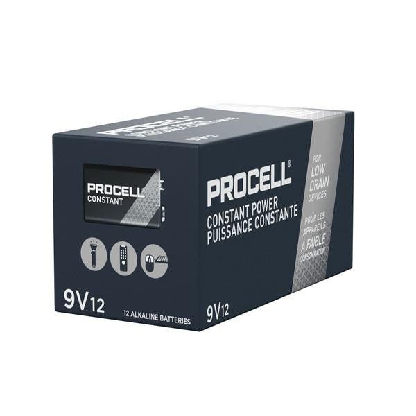 Procell 9 Volt Alkaline Battery 12/Pk, 6 PK/CA