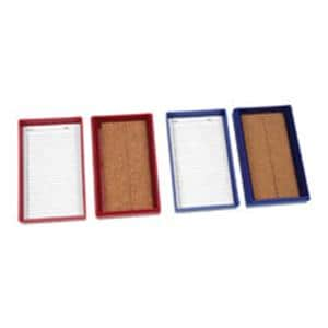 Premium Microscope Slide Storage Box Red 100 Position Ea