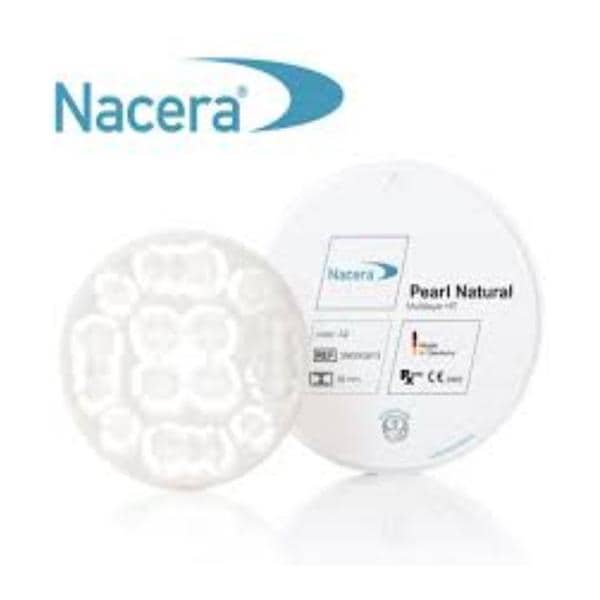 Nacera Pearl Natural Zirconia Disc A2 98.5x16mm Ea