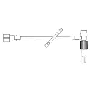 IV Extension Set 7.9" Male Luer Lock Adapter/Retractable Collar 48/Ca