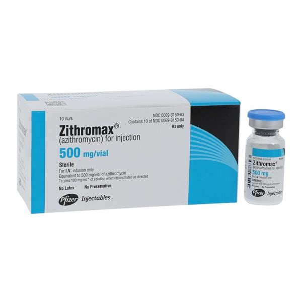 Zithromax Injection 500mg/vl Powder Vial 10/Package