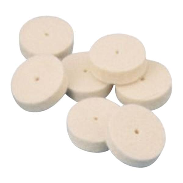 Felt Wheels Pin Hole Center Hard 3/4" x 1/8" 100/Bx