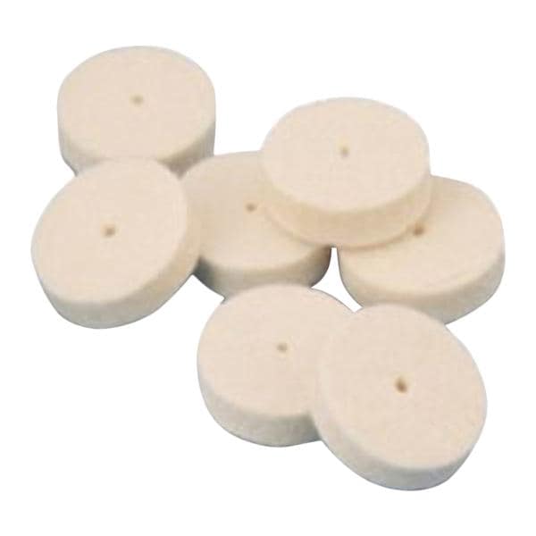 Felt Wheels Pin Hole Center Soft 1" x 1/4" 100/Pk