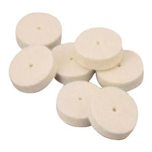 Felt Wheels Pin Hole Center Soft 1/2 x 1/8" 100/Bx